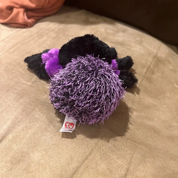 Adorable Purple & Black Halloween Creeper Spider With Cute Large Eyes - Picture 5 of 7
